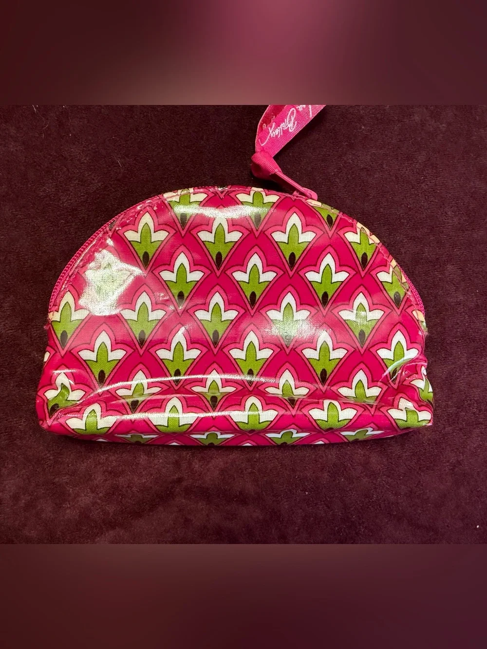 Vera Bradley Clear Cosmetic Duo in Pink Swirls